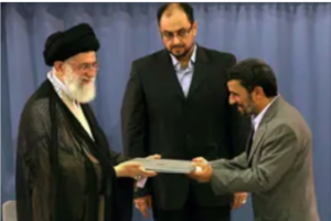 Ahmedinijad with Ayatullah