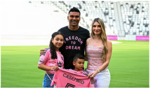 Cassemiro with family at intermiami
